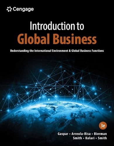 Introduction to Global Business: Understanding the International Environment & Global Business
