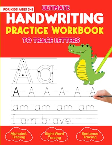 Handwriting Practice Workbook for Kids Age 3-5: Alphabet Tracing, Sight Word Tracing, Sentence Tracing von Independently published