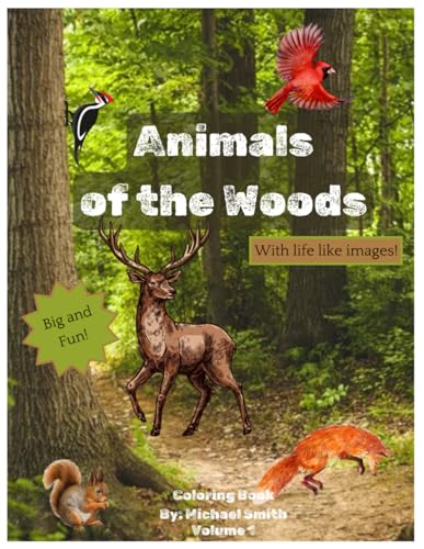 Animals of the Woods: Coloring Book (The 'Of the', 'In the', 'On the' Series) von Independently published