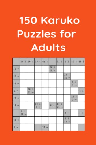 150 Karuko Puzzles for Adults with Solutions: 6x9 Travel Size, Get Well Soon Gift, Great for Road Trips, Brain Games for Adults