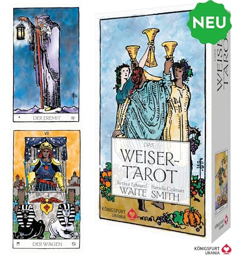 Das Weiser-Tarot - Tarot von A.E. Waite in den ursprünglichen Aquarellfarben (78 Karten illustriert von Pamela Colman Smith mit Booklet): 78 Karten und Booklet von Königsfurt-Urania