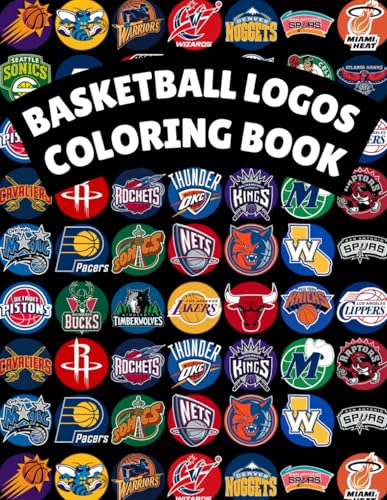 Basketball Logos Coloring Book: Color Your Favorite Teams! 30 NBA Team Logos for Kids, Teens, and Adults von Independently published