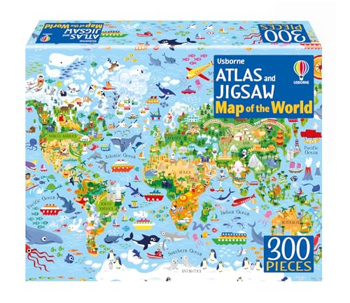 Atlas and Jigsaw Map of the World (Usborne Book and Jigsaw)