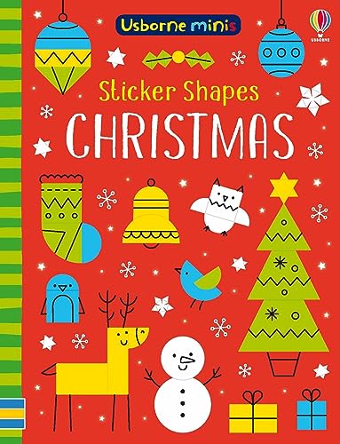 MINIS STICKER SHAPES CHRISTMAS: Sticker-Kreativbuch (Usborne Minis)