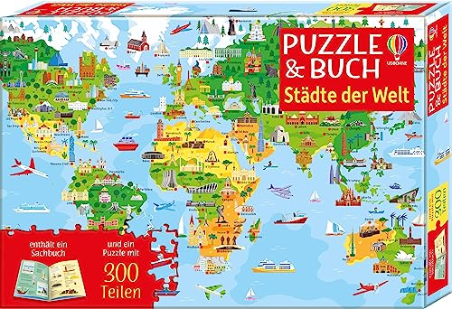 Puzzle & Buch: Städte der Welt: Set aus 300-teiligem Puzzle und Begleitbuch – ab 7 Jahren (Puzzle-und-Buch-Reihe)