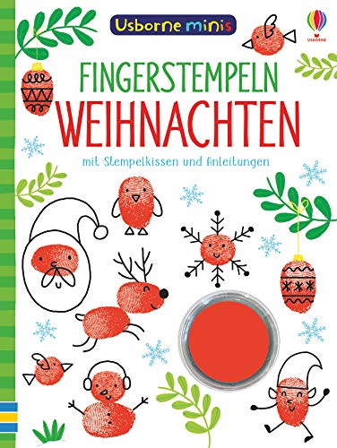 Usborne Minis - Fingerstempeln: Weihnachten: mit Stempelkissen und Anleitungen (Usborne-Minis-Reihe) von Usborne