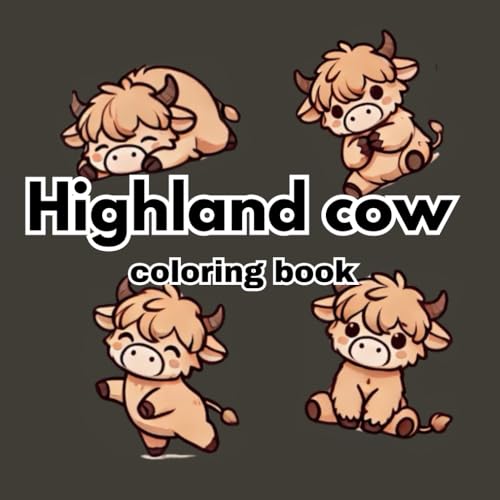 Highland Cow Coloring Book: 50 Adorable and Simple Designs: Relax and have fun coloring 50 charming highland cow illustrations, perfect for all ages von Independently published