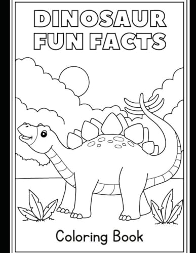 Dinosaur Fun Facts Coloring Book