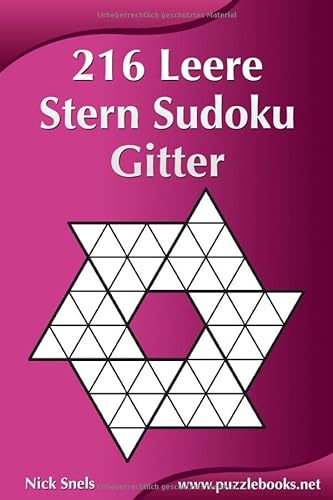 216 Leere Stern Sudoku-Gitter von Independently published