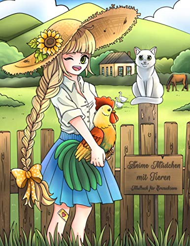 Anime Mädchen mit Tieren-Malbuch für Erwachsene Anime Mädchen mit Tieren-Malbuch für Erwachsene von Independently published