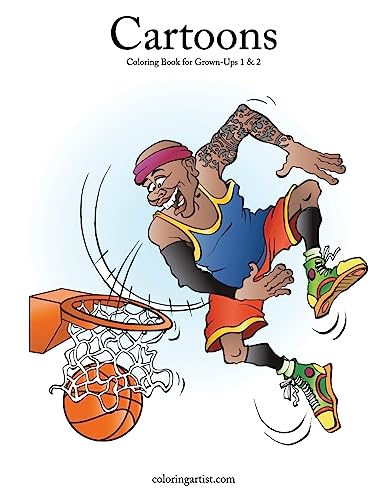 Cartoons Coloring Book for Grown-Ups 1 & 2 Cartoons Coloring Book for Grown-Ups 1 & 2