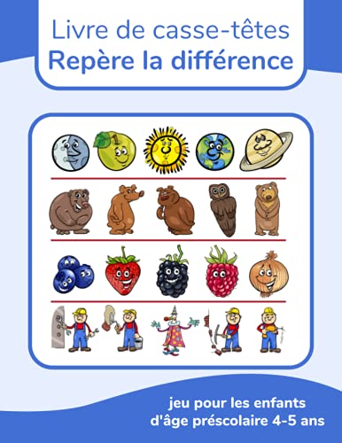 Livre de casse-têtes - Repère la différence, jeu pour les enfants d'âge préscolaire 4-5 ans Livre de casse-têtes - Repère la différence, jeu pour les enfants d'âge préscolaire 4-5 ans von Independently published