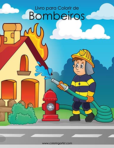 Livro para Colorir de Bombeiros