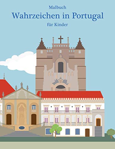 Malbuch Wahrzeichen in Portugal für Kinder