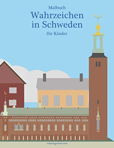 Malbuch Wahrzeichen in Schweden für Kinder Malbuch Wahrzeichen in Schweden für Kinder