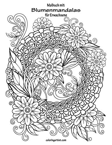 Malbuch mit Blumenmandalas für Erwachsene