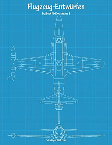 Malbuch mit Flugzeug-Entwürfen für Erwachsene 1