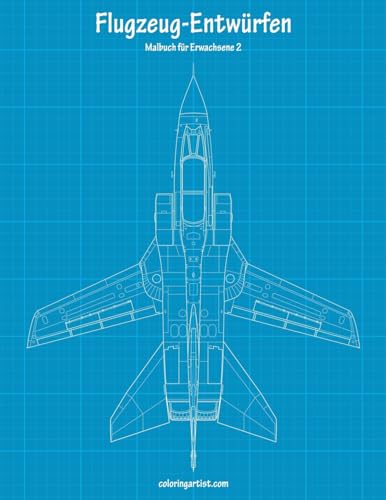 Malbuch mit Flugzeug-Entwürfen für Erwachsene 2