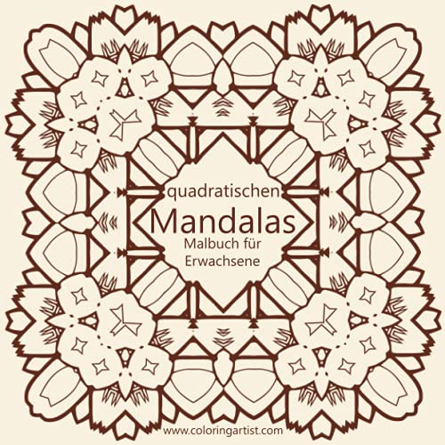 Malbuch mit quadratischen Mandalas für Erwachsene 1