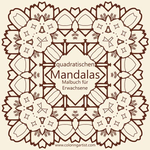 Malbuch mit quadratischen Mandalas für Erwachsene 1 Malbuch mit quadratischen Mandalas für Erwachsene 1