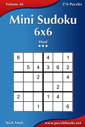 Mini Sudoku 6x6 - Hard - Volume 46 - 276 Puzzles