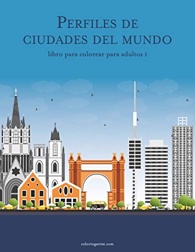 Perfiles de ciudades del mundo libro para colorear para adultos 1