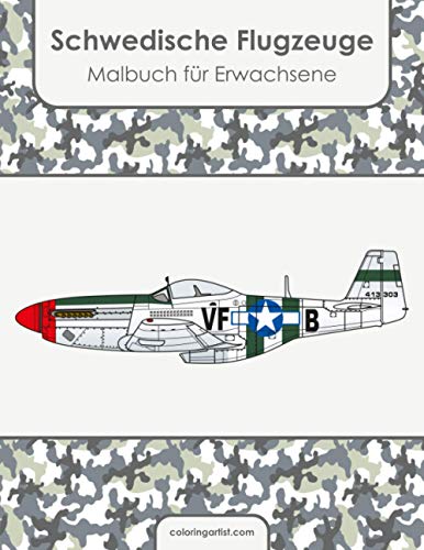 Schwedische Flugzeuge Malbuch für Erwachsene