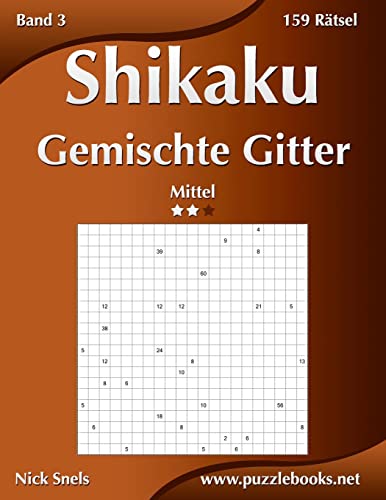 Shikaku Gemischte Gitter - Mittel - Band 3 - 159 Rätsel