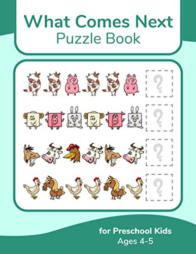 What Comes Next Puzzle Book for Preschool Kids Ages 4-5