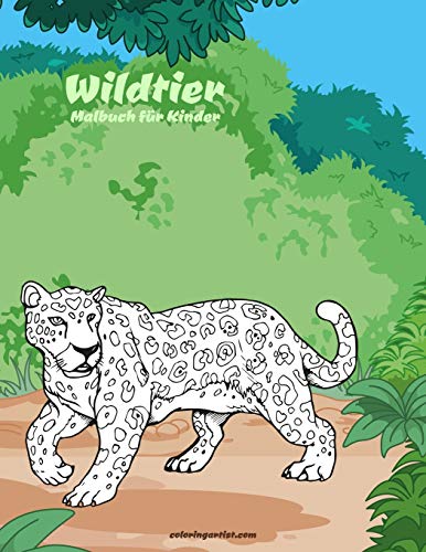 Wildtier-Malbuch für Kinder