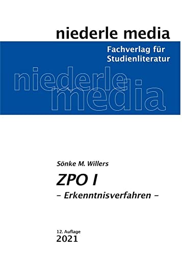 ZPO I Erkenntnisverfahren - 2023 von Niederle, Jan Media