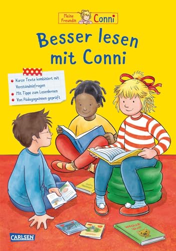 Conni Gelbe Reihe (Beschäftigungsbuch): Besser lesen mit Conni: Lesekompetenz stärken und fördern | Kombiniert mit spielerischen Rätseln und Ausmalaufgaben | Pädagogisch geprüft von Carlsen