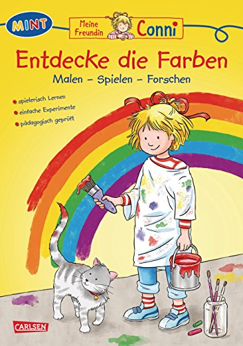 Conni Gelbe Reihe (Beschäftigungsbuch): MINT - Entdecke die Farben: Buntes Spiel- und Lernheft mit Experimente, Spielen und Ausmalbilder für Kinder ab 4