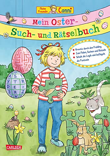 Conni Gelbe Reihe (Beschäftigungsbuch): Mein Oster-Such- und Rätselbuch: Spannende Suchbilder, Logikrätsel und Denkspiele für die Osterzeit für Kinder von 4 bis 7