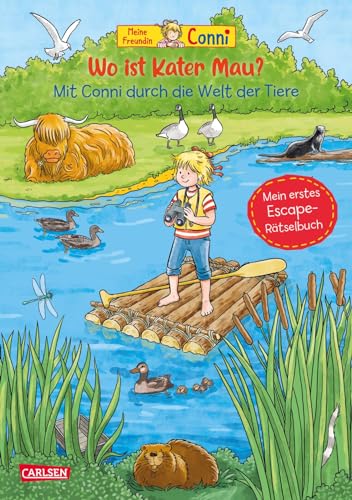 Conni Gelbe Reihe (Beschäftigungsbuch): Wo ist Kater Mau?: Mit Conni durch die Welt der Tiere | Mein erstes Escape-Rätsel-Buch