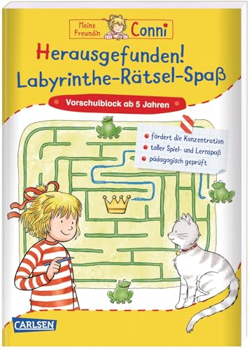 Conni Gelbe Reihe (Beschäftigungsbuch): Herausgefunden! Labyrinthe-Rätsel-Spaß: Vorschulblock für Kindergartenkinder ab 5 Jahren Conni Gelbe Reihe (Beschäftigungsbuch): Herausgefunden! Labyrinthe-Rätsel-Spaß: Vorschulblock für Kindergartenkinder ab 5 Jahren von Carlsen