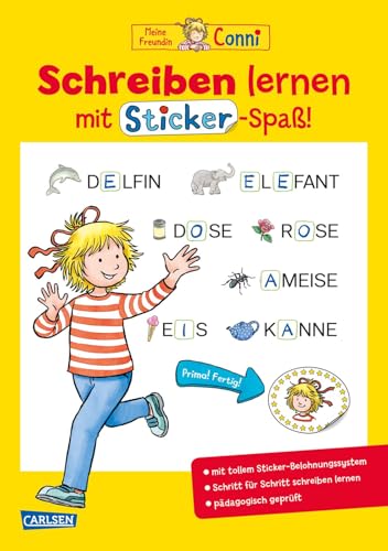 Conni Gelbe Reihe (Beschäftigungsbuch): Schreiben lernen mit Sticker-Spaß: Übungsheft mit Schreibspielen für Vorschulkinder ab 5 Jahren mit tollem Sticker-Belohnungssystem Conni Gelbe Reihe (Beschäftigungsbuch): Schreiben lernen mit Sticker-Spaß: Übungsheft mit Schreibspielen für Vorschulkinder ab 5 Jahren mit tollem Sticker-Belohnungssystem