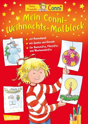 Mein Conni Weihnachts-Malblock: Für Kindergartenkinder ab 3 Jahren mit großflächigen Ausmalbildern, Spielen und Bastelvorlagen für die Adventszeit und Weihnachten Mein Conni Weihnachts-Malblock: Für Kindergartenkinder ab 3 Jahren mit großflächigen Ausmalbildern, Spielen und Bastelvorlagen für die Adventszeit und Weihnachten