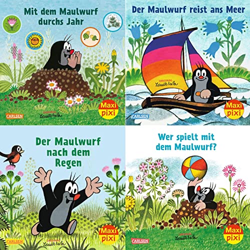 Maxi-Pixi-4er-Set 99: Neues vom Maulwurf (4x1 Exemplar): 4 Minibücher für Kinder ab 3 Jahren (99) von Carlsen