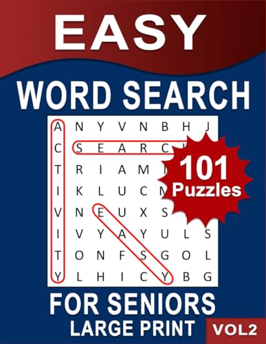 Easy Word Search for Seniors Large Print: 101 Puzzles ! word find puzzle book for senios , Easy Relaxing Word Search great activity book for people ... 2 (Easy Large Activity for Seniors, Band 2) von Independently published