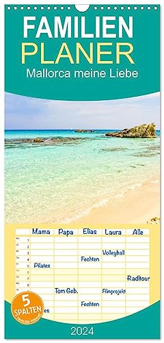Familienplaner 2024 - Mallorca Meine Liebe mit 5 Spalten (Wandkalender, 21 cm x 45 cm) CALVENDO: Mallorca ist die Lieblingsurlaubsinsel der Deutschen im Mittelmeer. (CALVENDO Orte)