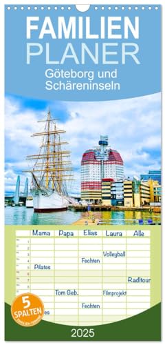 Familienplaner 2025 - Göteborg und Schäreninseln mit 5 Spalten (Wandkalender, 21 cm x 45 cm), CALVENDO von CALVENDO