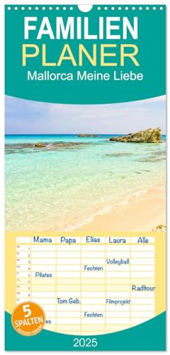 Familienplaner 2025 - Mallorca Meine Liebe mit 5 Spalten (Wandkalender, 21 cm x 45 cm), CALVENDO von CALVENDO