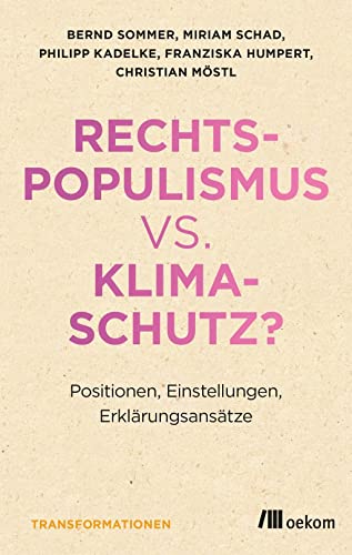 Rechtspopulismus vs. Klimaschutz?: Positionen, Einstellungen, Erklärungsansätze (Transformationsdesign) von Oekom Verlag GmbH