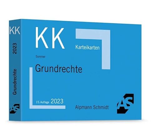 Karteikarten Grundrechte (Karteikarten Öffentliches Recht) von Alpmann Schmidt Verlag