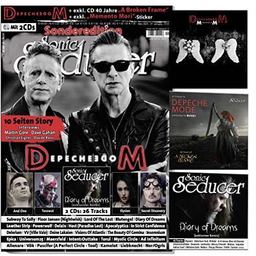 Sonic Seducer 03/2023 + 2CDs: DEPECHE MODE 10 Seiten, Interviews Dave Gahan + Martin Gore zu „Memento Mori“ + „Ghosts Again” & exkl. Cover-CD „A ... + Lord Of The Lost + Floor Jansen (Nightwish)
