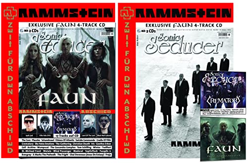 Sonic Seducer 05/2022, 2CDs: exkl. Faun “Pagan”- CD + RAMMSTEIN "Zeit für den Abschied" 7 Seiten, The Cure + Soft Cell + Placebo + Ville Valo (HIM) + ... Lord Of The Lost + Goethes Erben + Crematory von Vogel, Thomas Media