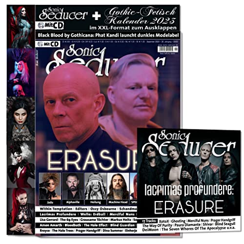 Sonic Seducer 09/2022 + Gothic-Fetisch-Kalender 2023: Erasure + Alphaville + Lacrimas Profundere + Within Temptation + Schandmaul + The 69 Eyes + SPECTRA*Paris + Heilung + 17 Track CD Sonic Seducer 09/2022 + Gothic-Fetisch-Kalender 2023: Erasure + Alphaville + Lacrimas Profundere + Within Temptation + Schandmaul + The 69 Eyes + SPECTRA*Paris + Heilung + 17 Track CD