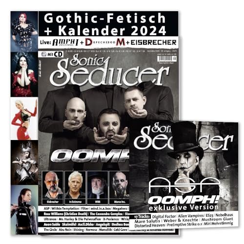 Sonic Seducer 09/2023 + Gothic-Fetisch-Kalender 2024 + CD: OOMPH! (exklusiver Track!) + ASP + In Extremo + Joachim Witt + Depeche Mode + 30 Seconds To ... + Within Temptation + Amphi Festival 2023 von Thomas Vogel Media