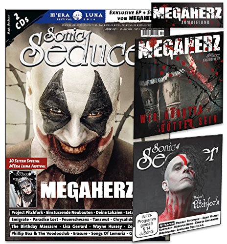 Sonic Seducer 10-14 mit Megaherz-Titelstory + 2 CDs mit über 85 Min. Gesamtspielzeit, darunter eine exkl. EP zum Megaherz-Album Zombieland + exkl. ... + Megaherz-Sticker + Coldhands-Compilation Sonic Seducer 10-14 mit Megaherz-Titelstory + 2 CDs mit über 85 Min. Gesamtspielzeit, darunter eine exkl. EP zum Megaherz-Album Zombieland + exkl. ... + Megaherz-Sticker + Coldhands-Compilation von Thomas Vogel Media